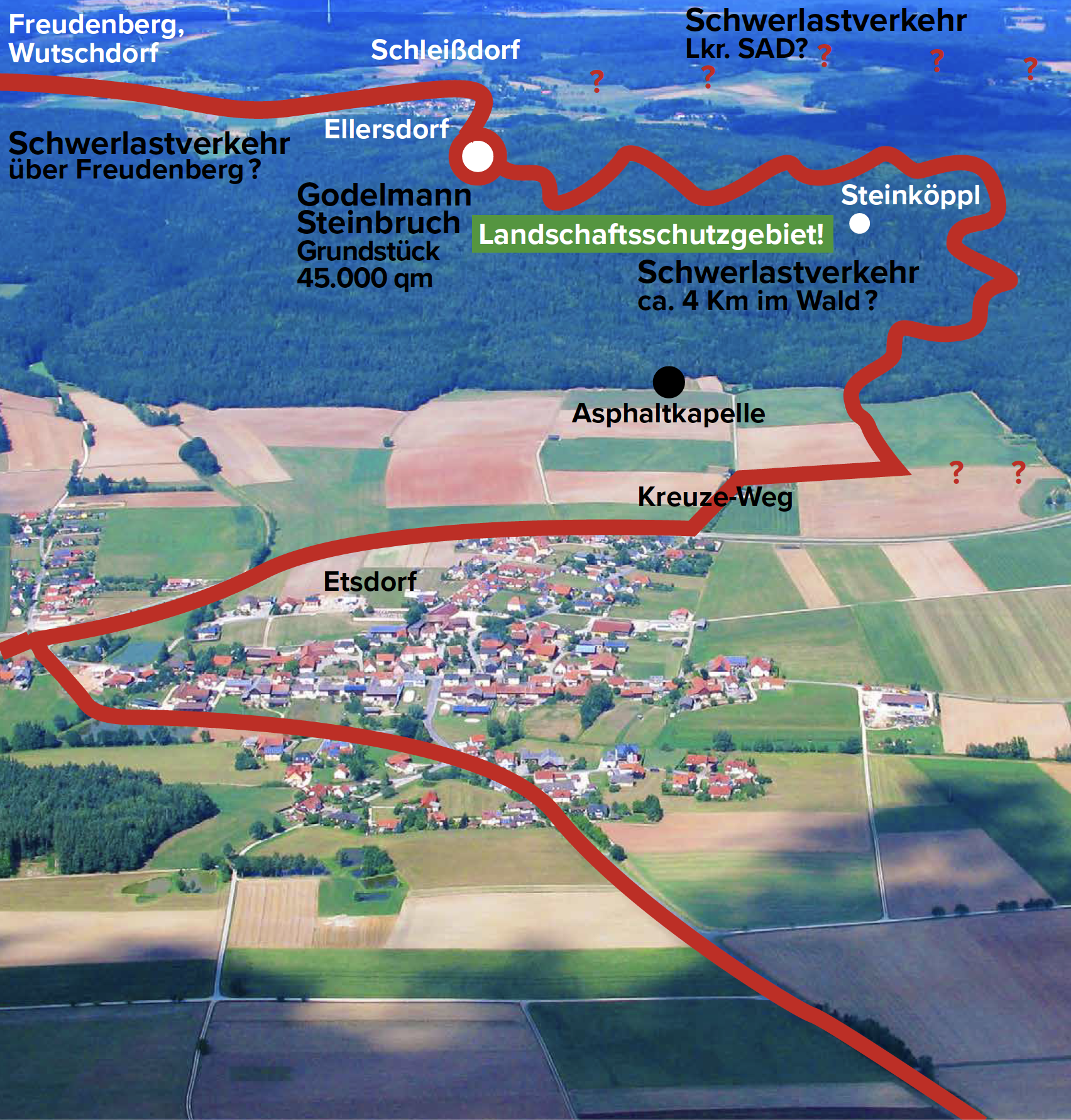 Geplanter Schwerlastverkehr